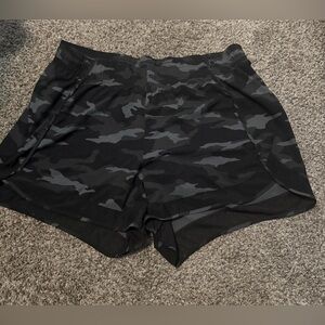 Athleta Black & Gray Camo Athletic Shorts